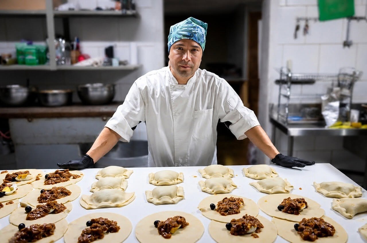 Preparación artesanal de empanadas Don Guille